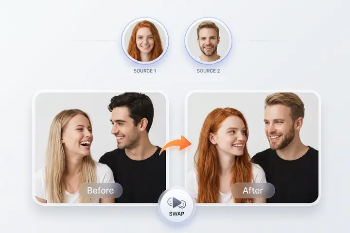 Natural Multi-Face Video Blending